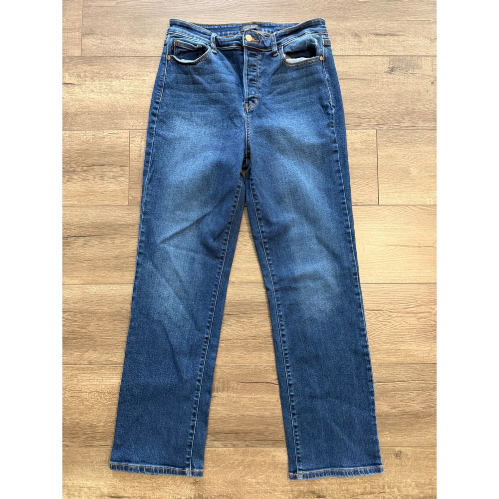 Judy Blue Dad Jean High Rise Straight Leg Blue Denim JB82556MD Womens Size 13/31